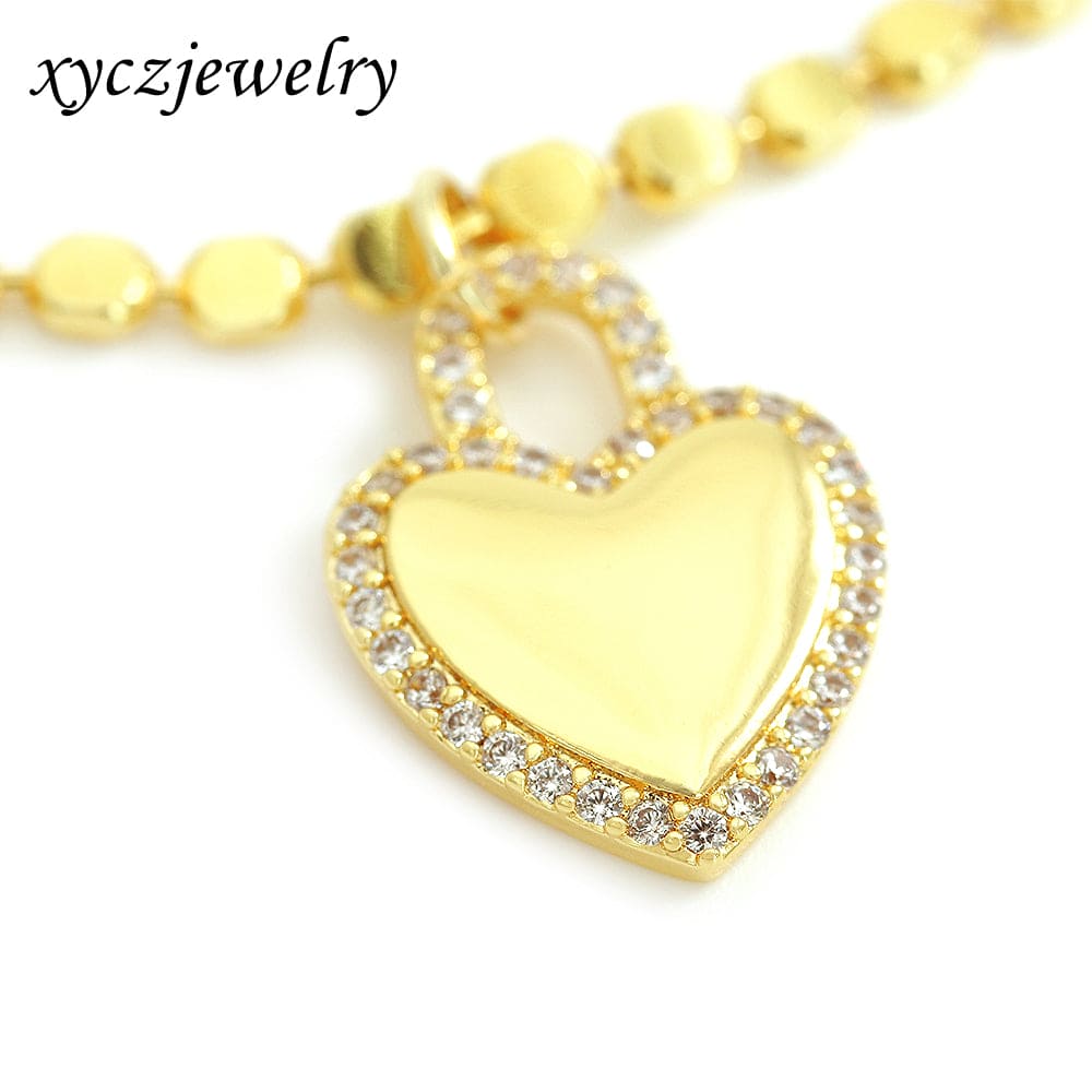 Colar Coração Cadeado XYN101041