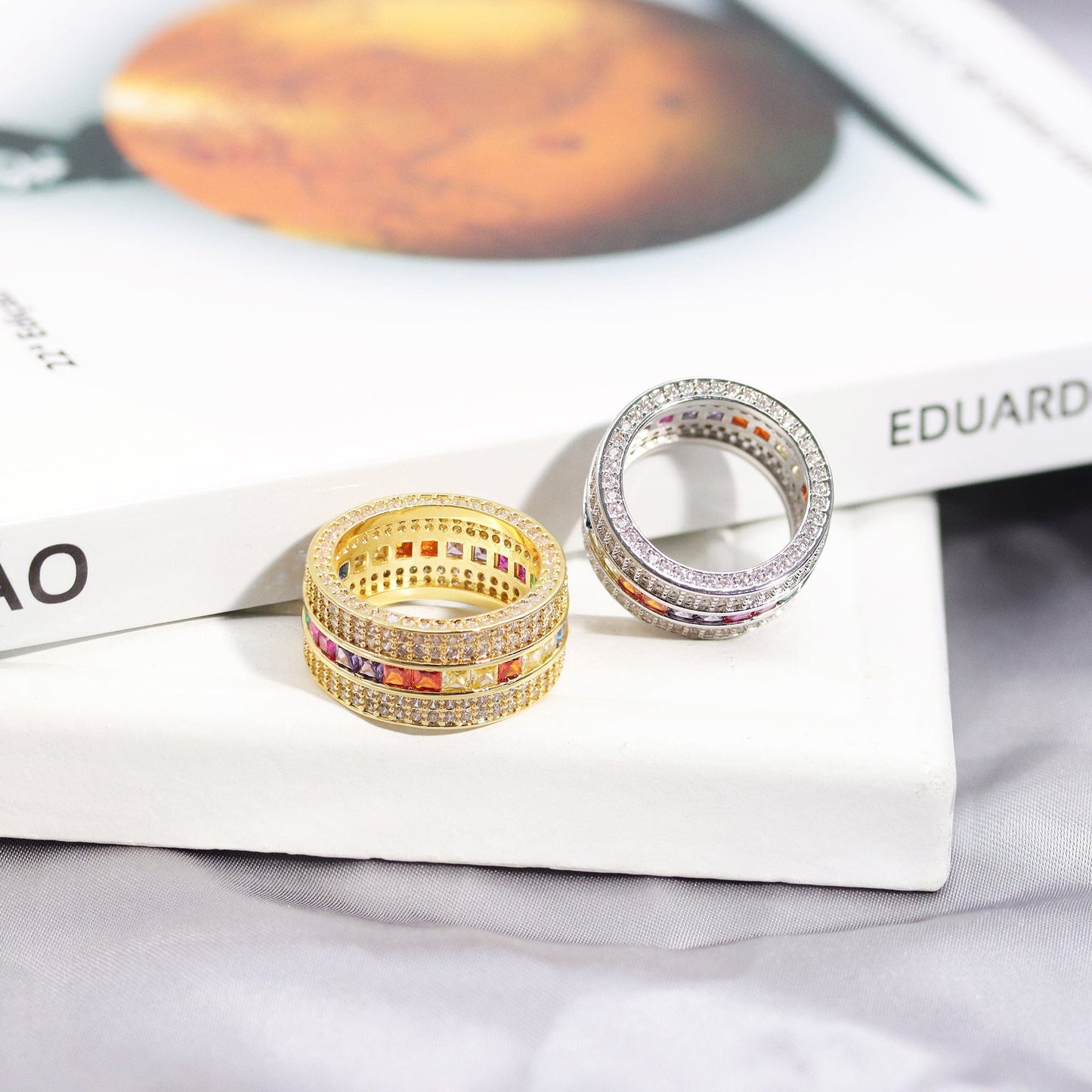 Anel carrê luxo no atacado