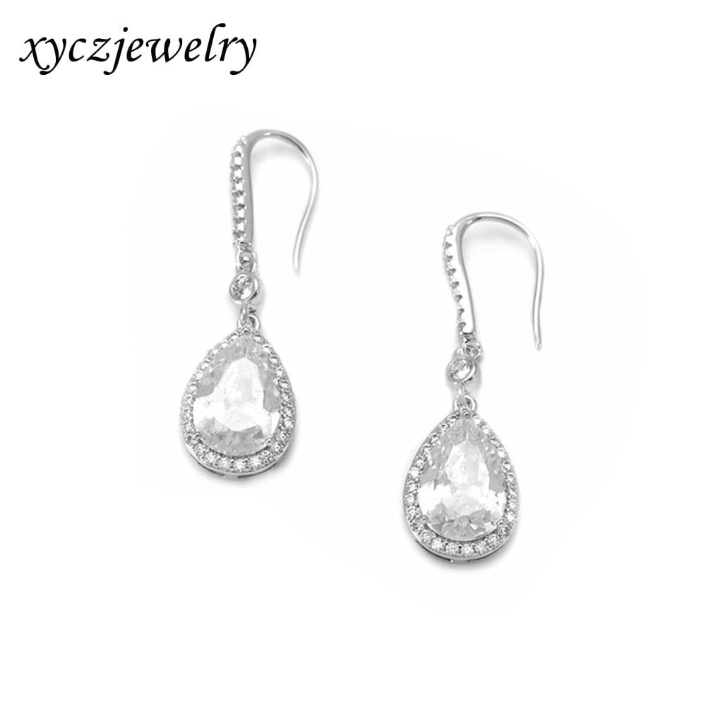 Brinco Gota De Cristal Larga XYE103840-3