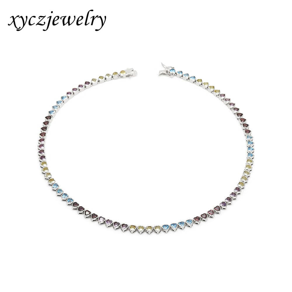 Colar Riviera Coraçao Cravação Inglesa A0054 necklace