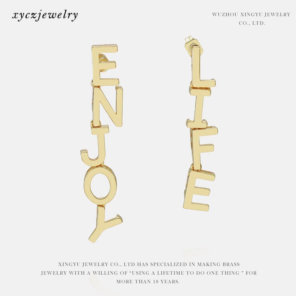 Brinco Iniciais A a Z liso XYEJ100464 VENDIDO SEPARADAMENTE