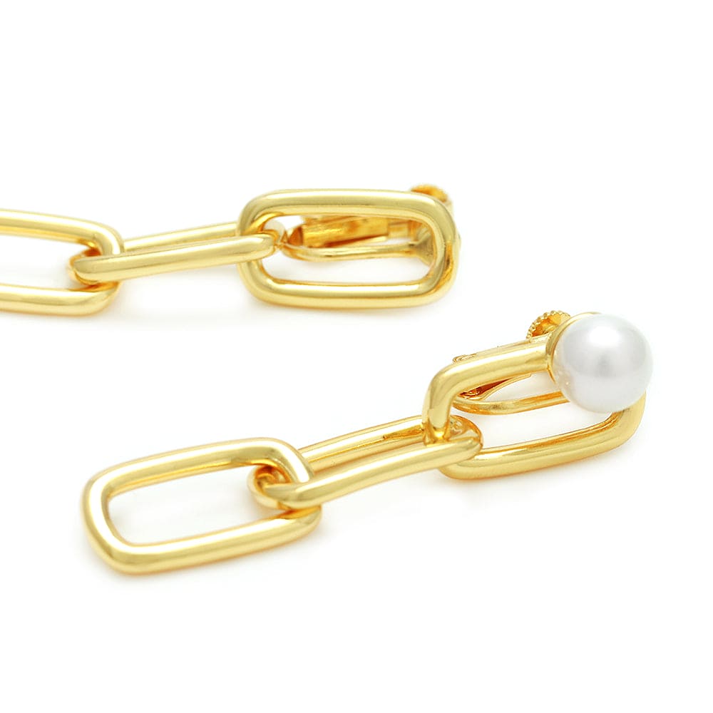 Brinco Elos e Perola Shell XYE104220-4