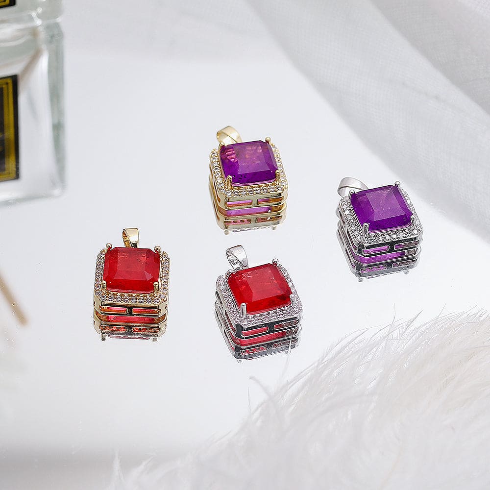 Colar Quadro Fusion Cravejado XYN101018