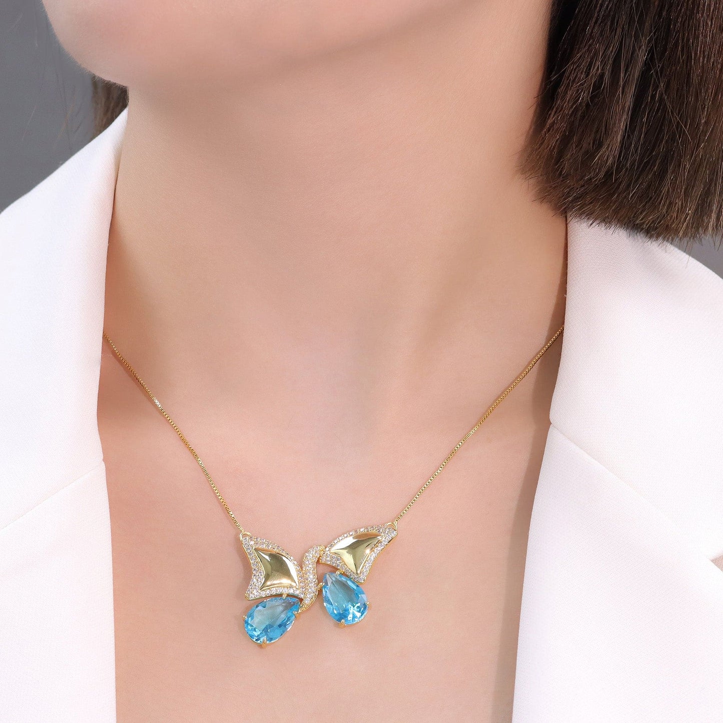 Colar Encontro Asas de Borboleta XYS101193