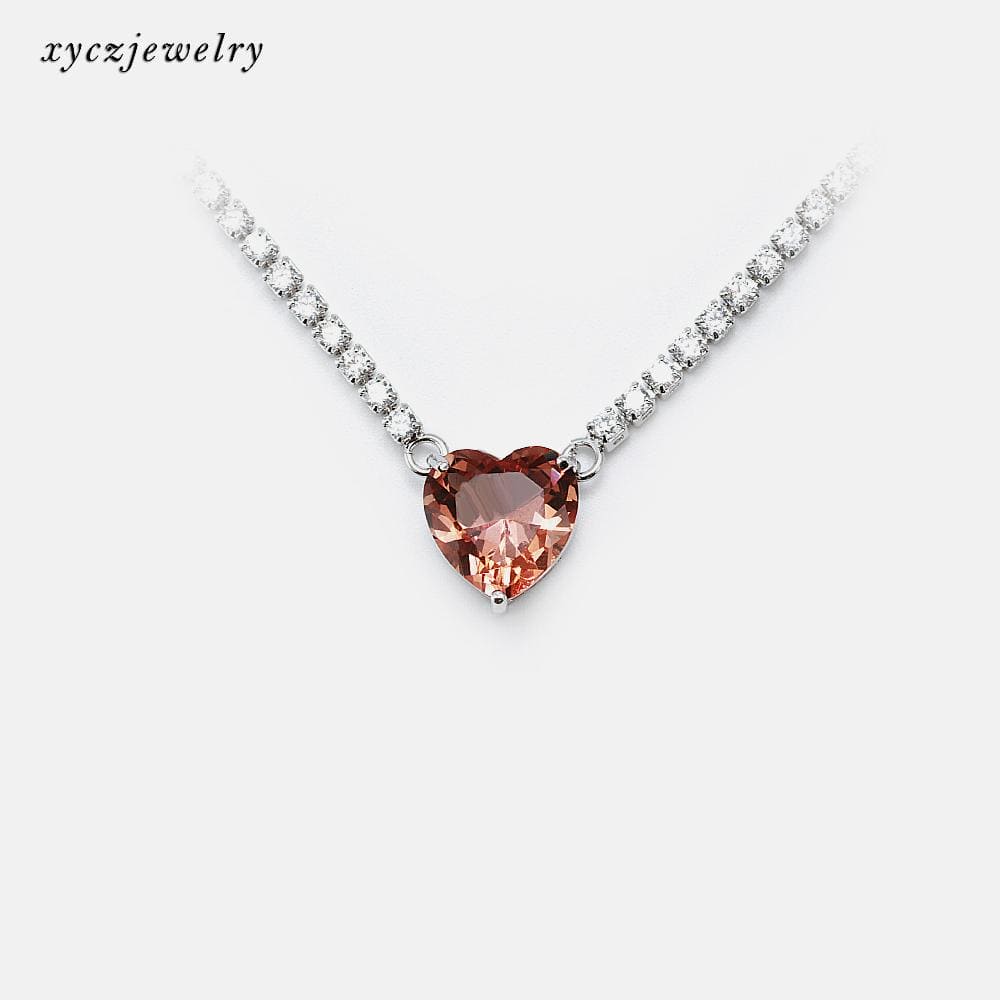 Colar Pedras com Coração colorido XYP101718