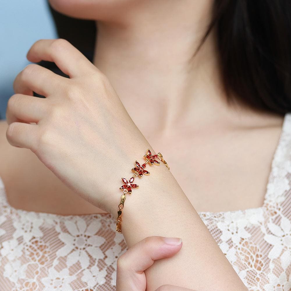 Pulseira Flor Triplo Luxo SL06 手链