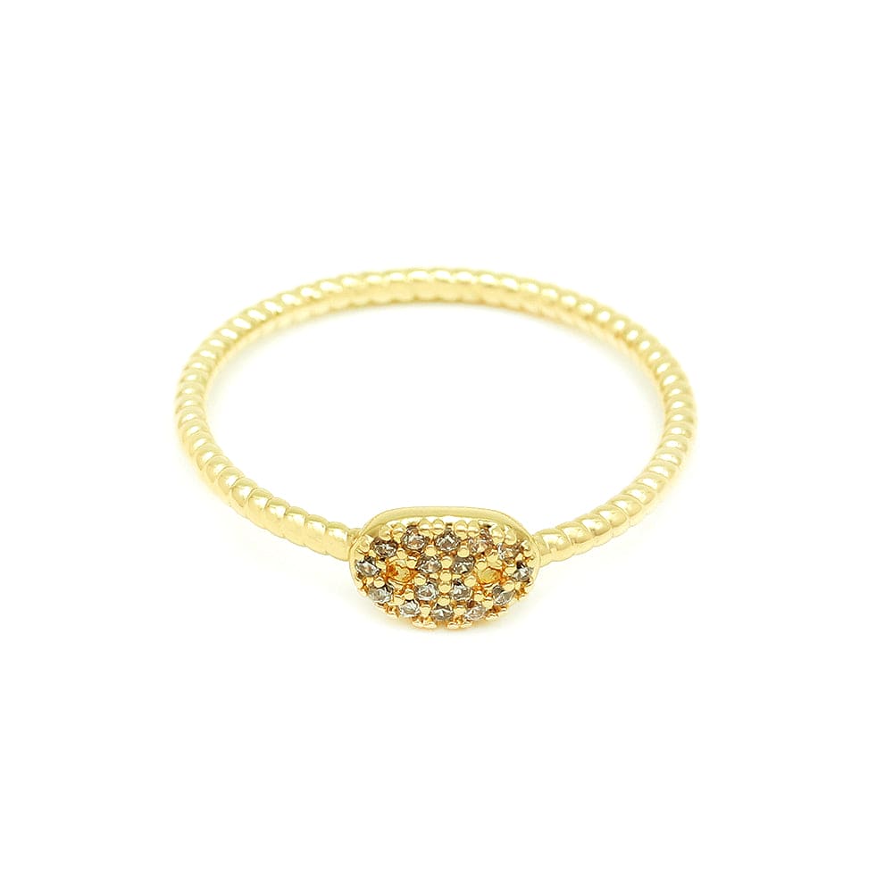 Anel Oval Cravejado XYR103369-1 戒指