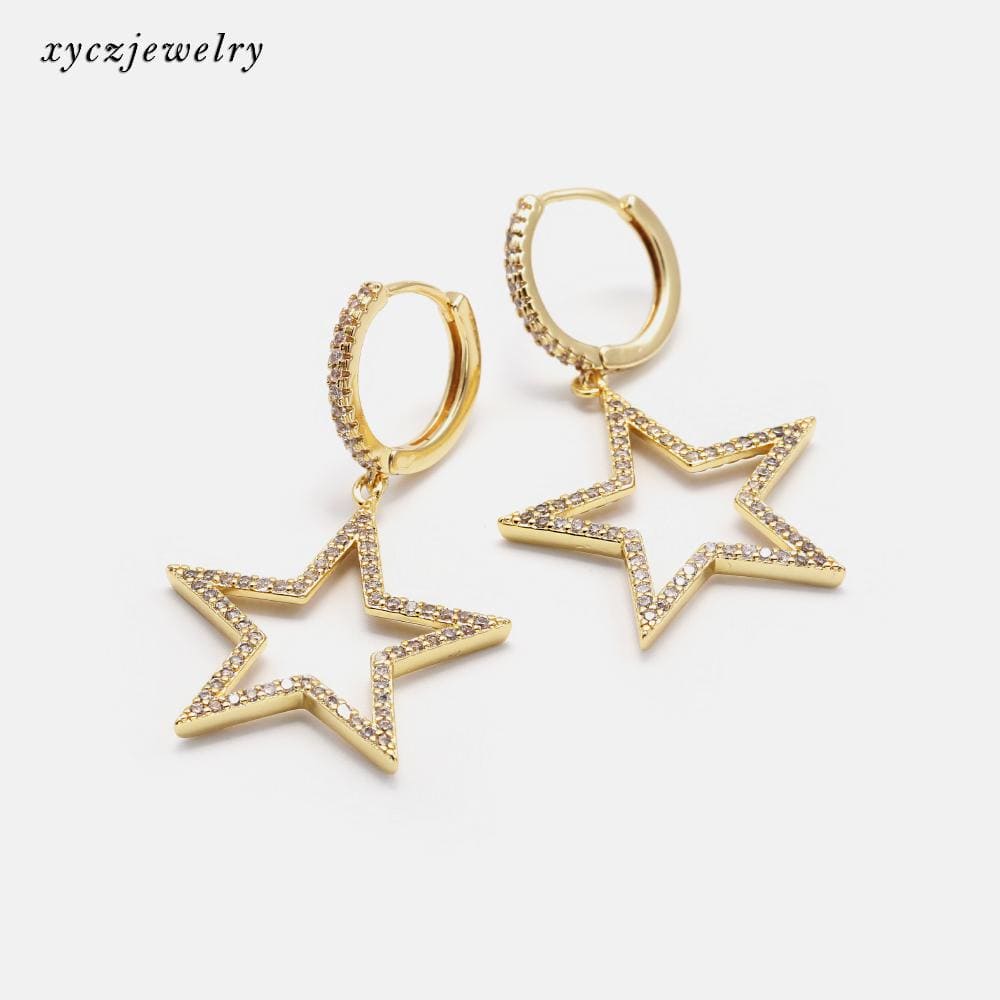 Brinco Argolinha Estrela Vazada XYE103606