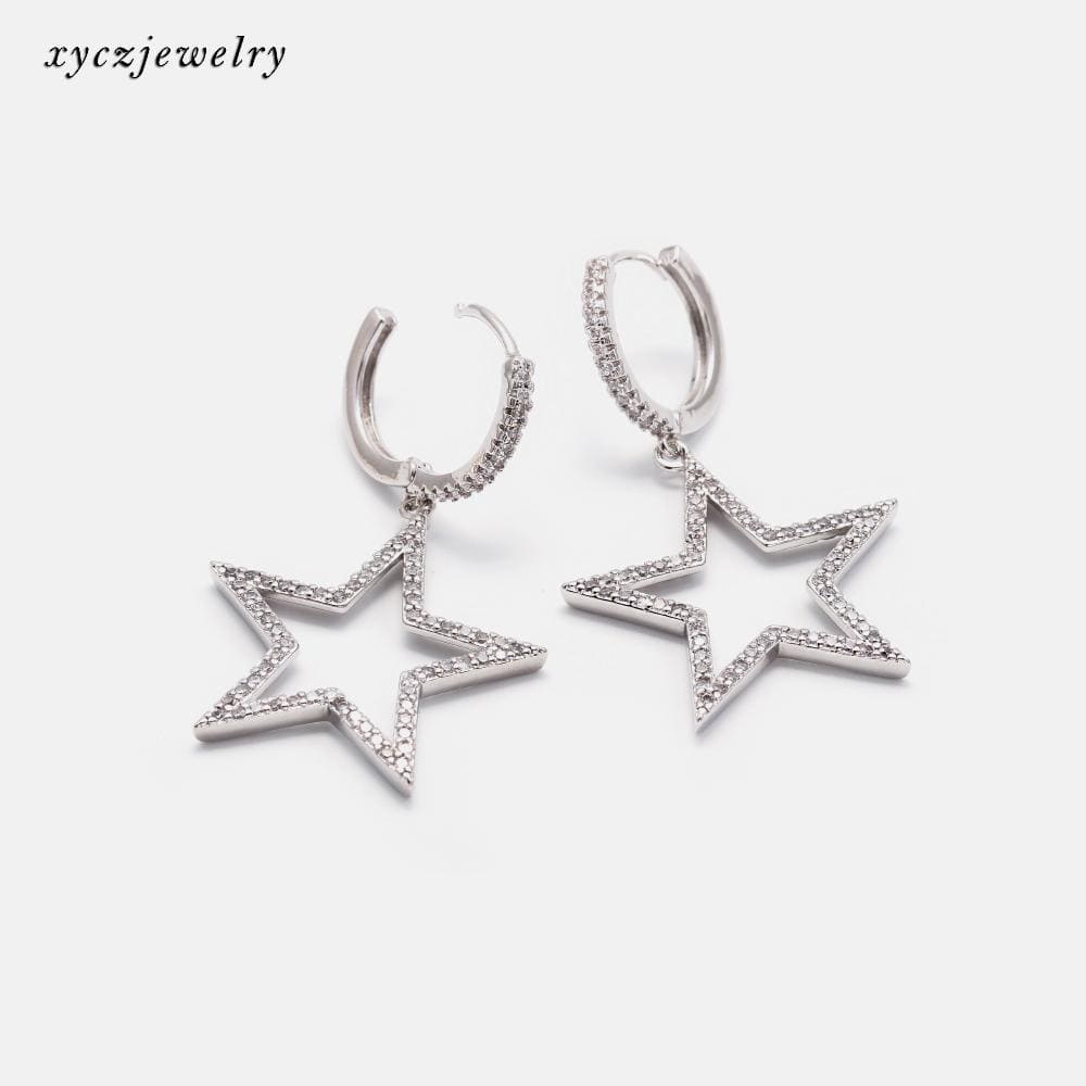 Brinco Argolinha Estrela Vazada XYE103606