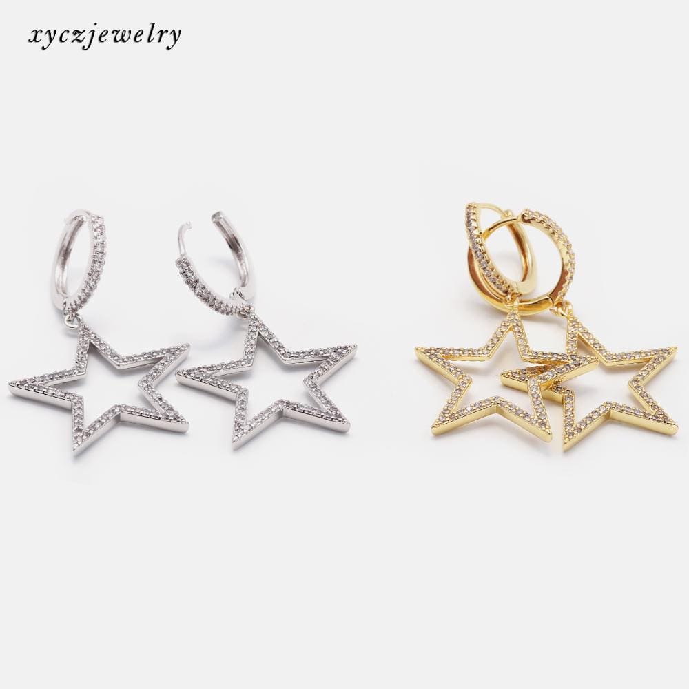 Brinco Argolinha Estrela Vazada XYE103606