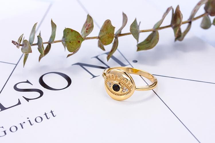 DESC - Anel Olho Grego Cravejado XYR102635