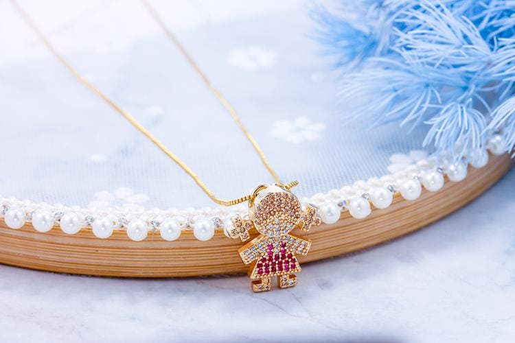 Colar Menina cravejado XYP101296