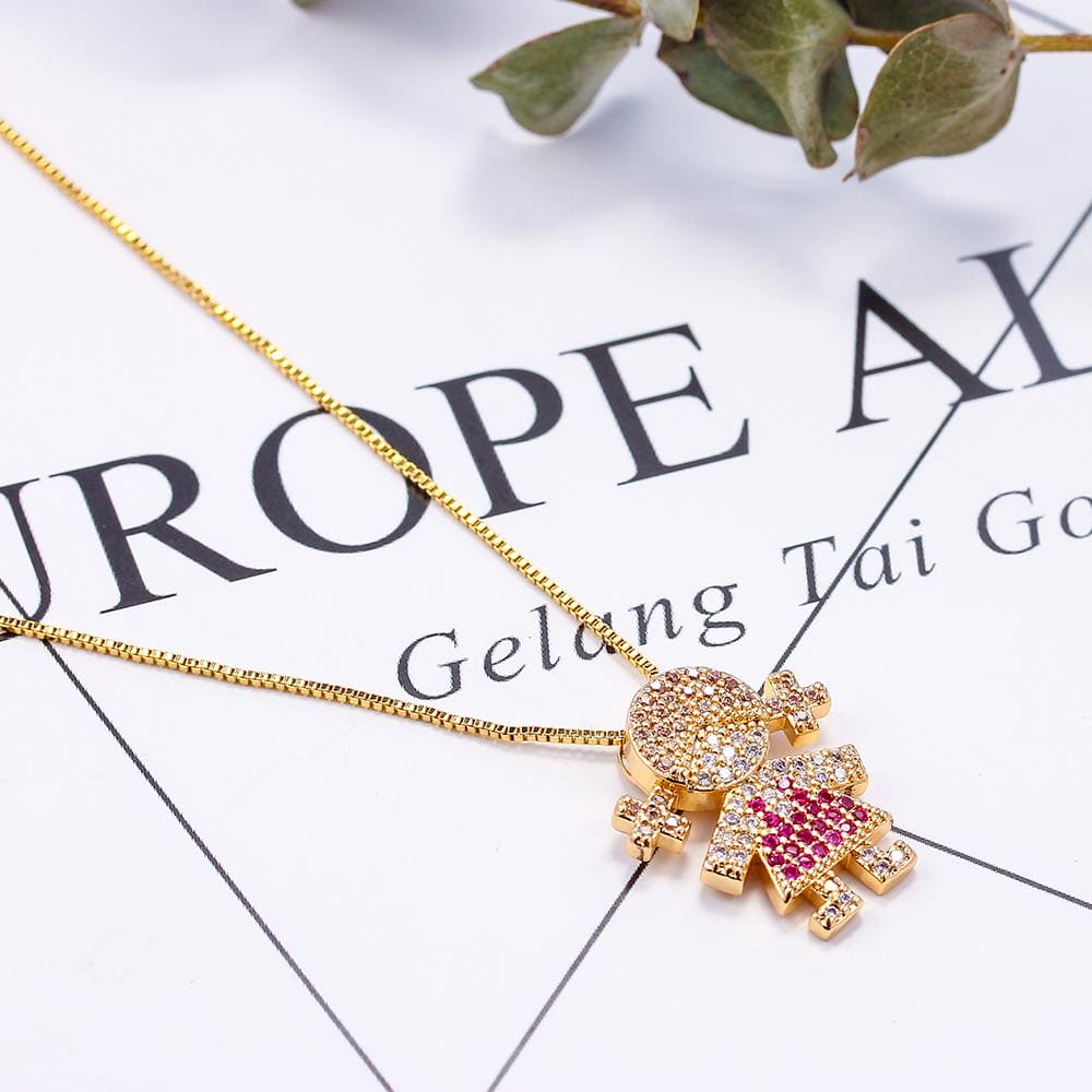 Colar Menina cravejado XYP101296