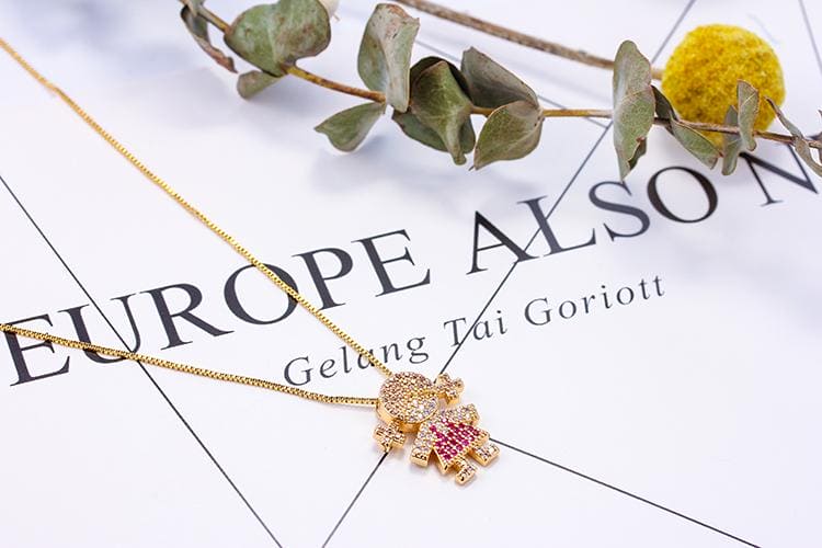 Colar Menina cravejado XYP101296