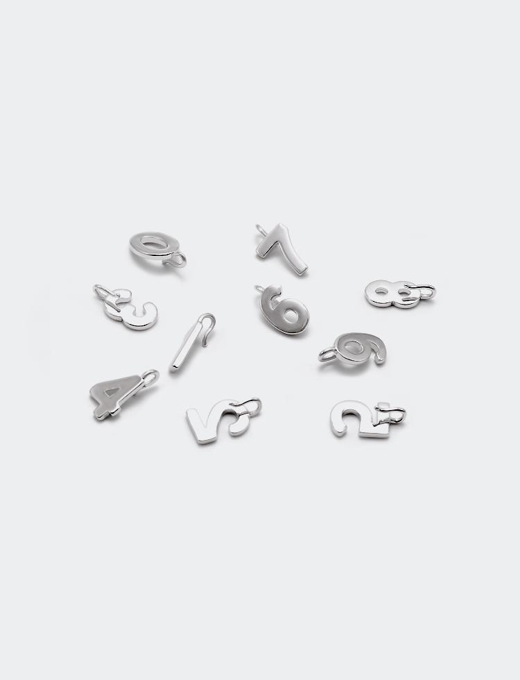 Acessorio/ Pingente Numeros DIY Pingente números 0 a 9 XYPJ100454 VENDIDO SEPARADAMENTE