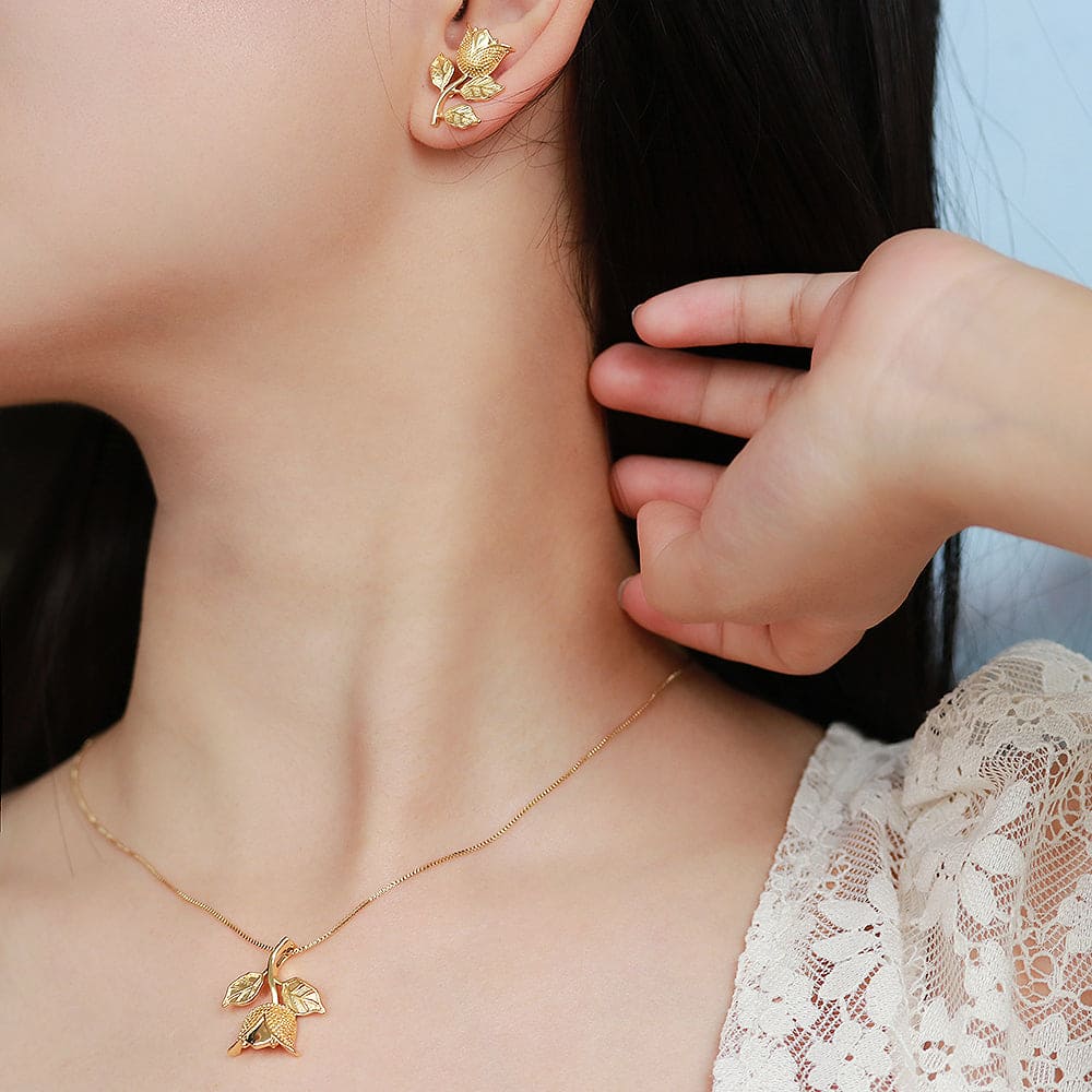 Colar Botão de Rosa XYS101050 necklace no stocvk