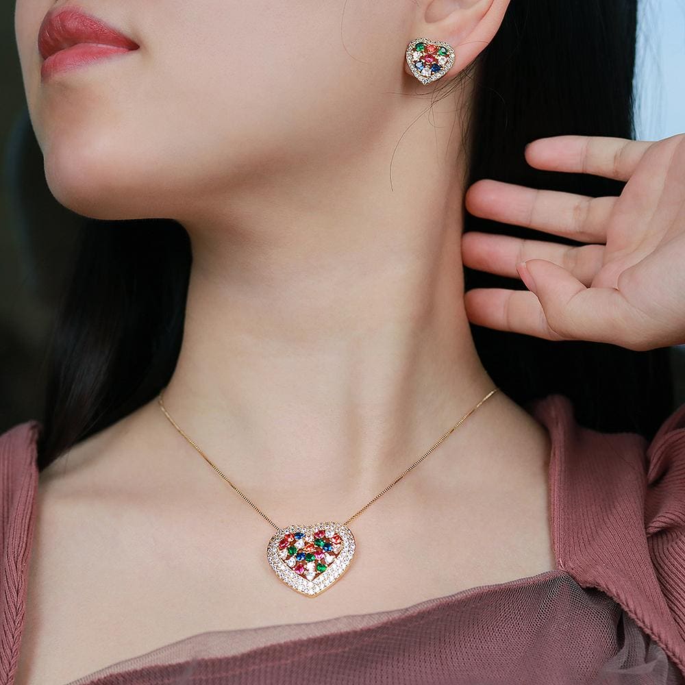 Colar Coração Feliz XYS101048 VENDIDO SEPARADAMENTE