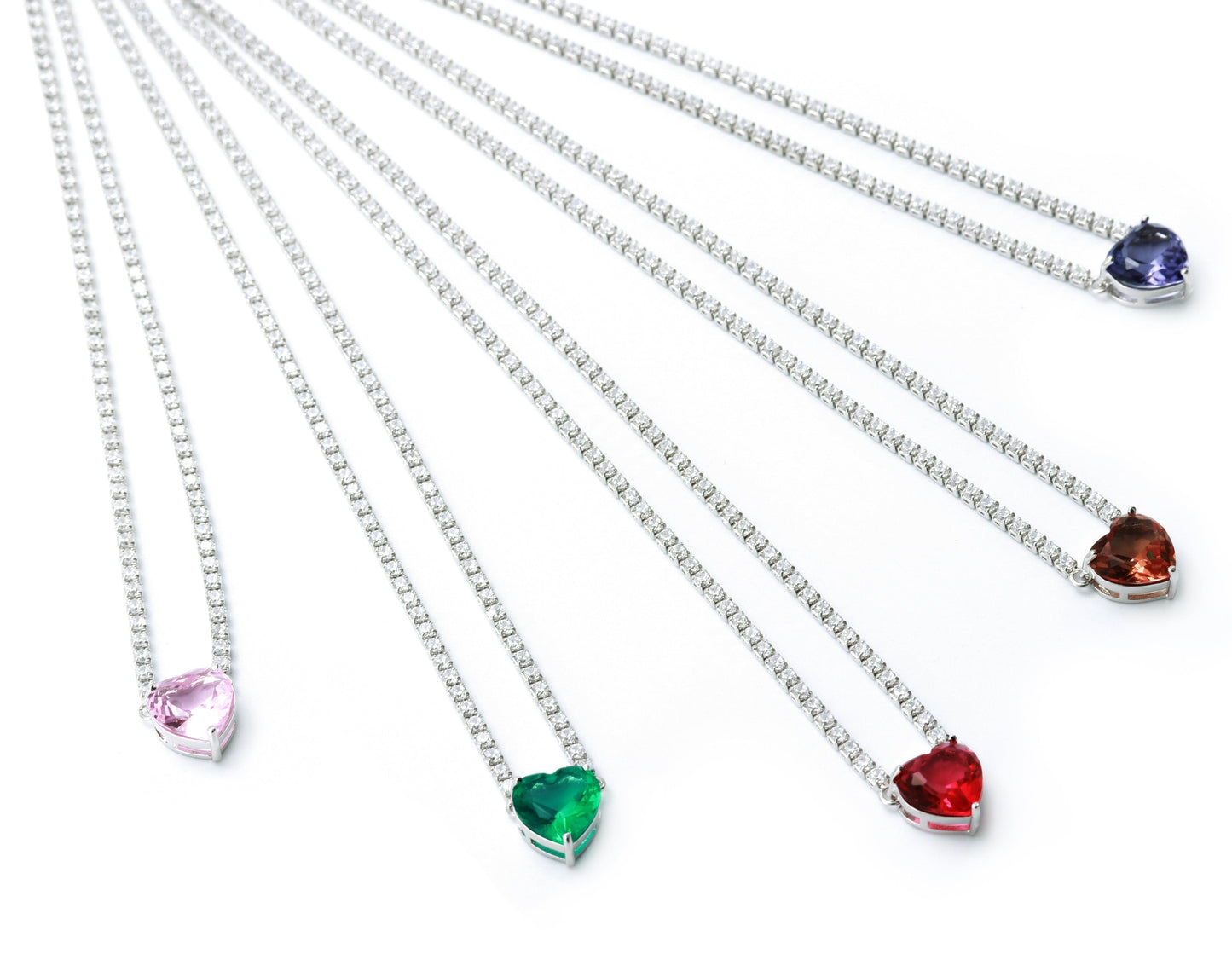 Colar Pedras com Coração colorido XYP101718