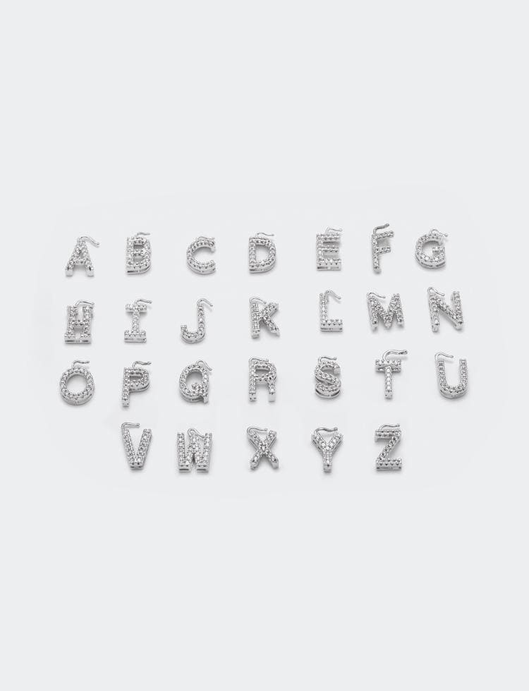 DIY Pingente letra inicial cravejado XYPJ100459 VENDIDO SEPARADAMENTE