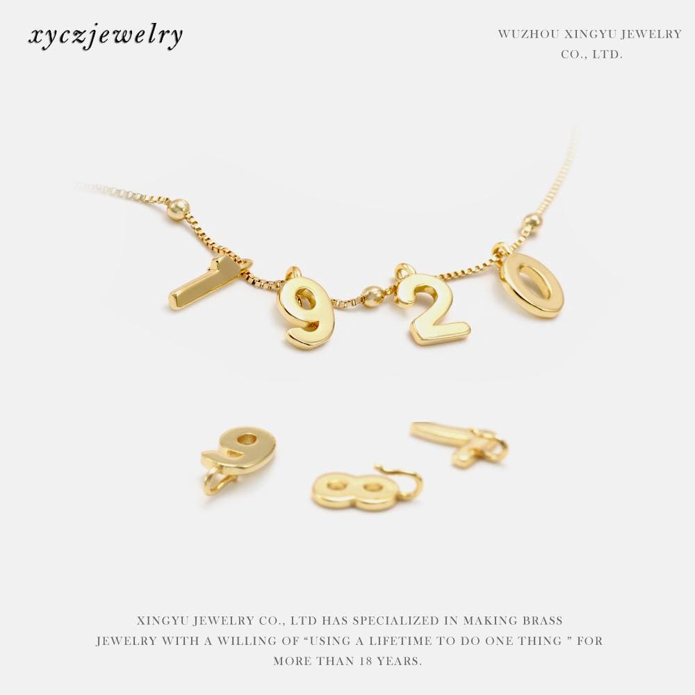 Acessorio/ Pingente Numeros DIY Pingente números 0 a 9 XYPJ100454 VENDIDO SEPARADAMENTE