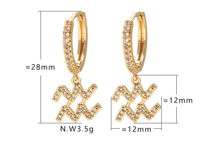 Brinco Argolinha Zodíaco XYE103447