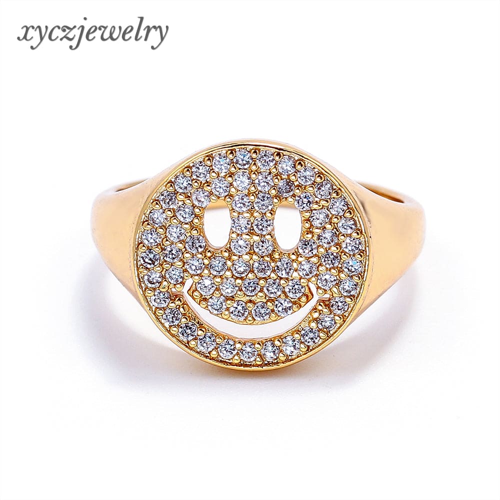 Anel smile cravejado no atacado