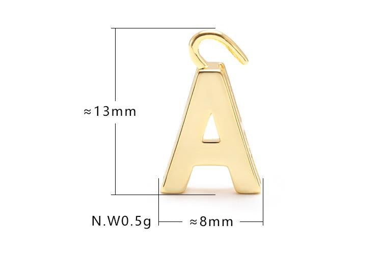 DIY Pingente letra inicial XYPJ100460 VENDIDO SEPARADAMENTE