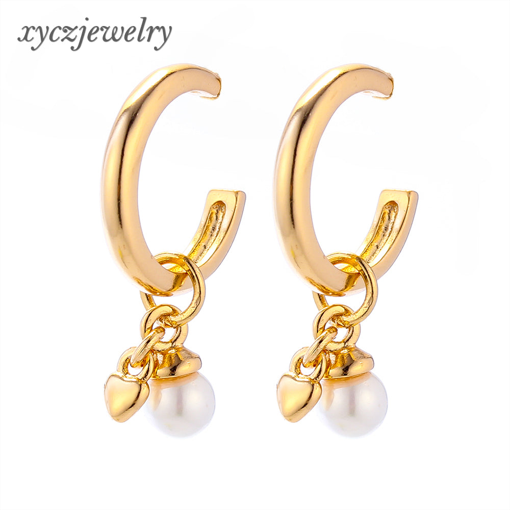 Berloque de pérola e coração no atacado(Acessórias) - XYPJ100383