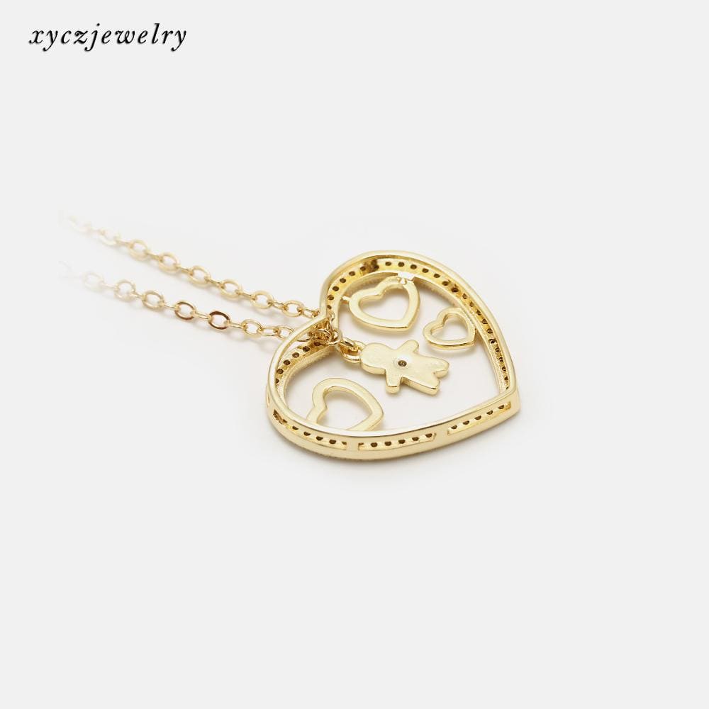 Colar Pingente Menino Coração vazado XYN100786