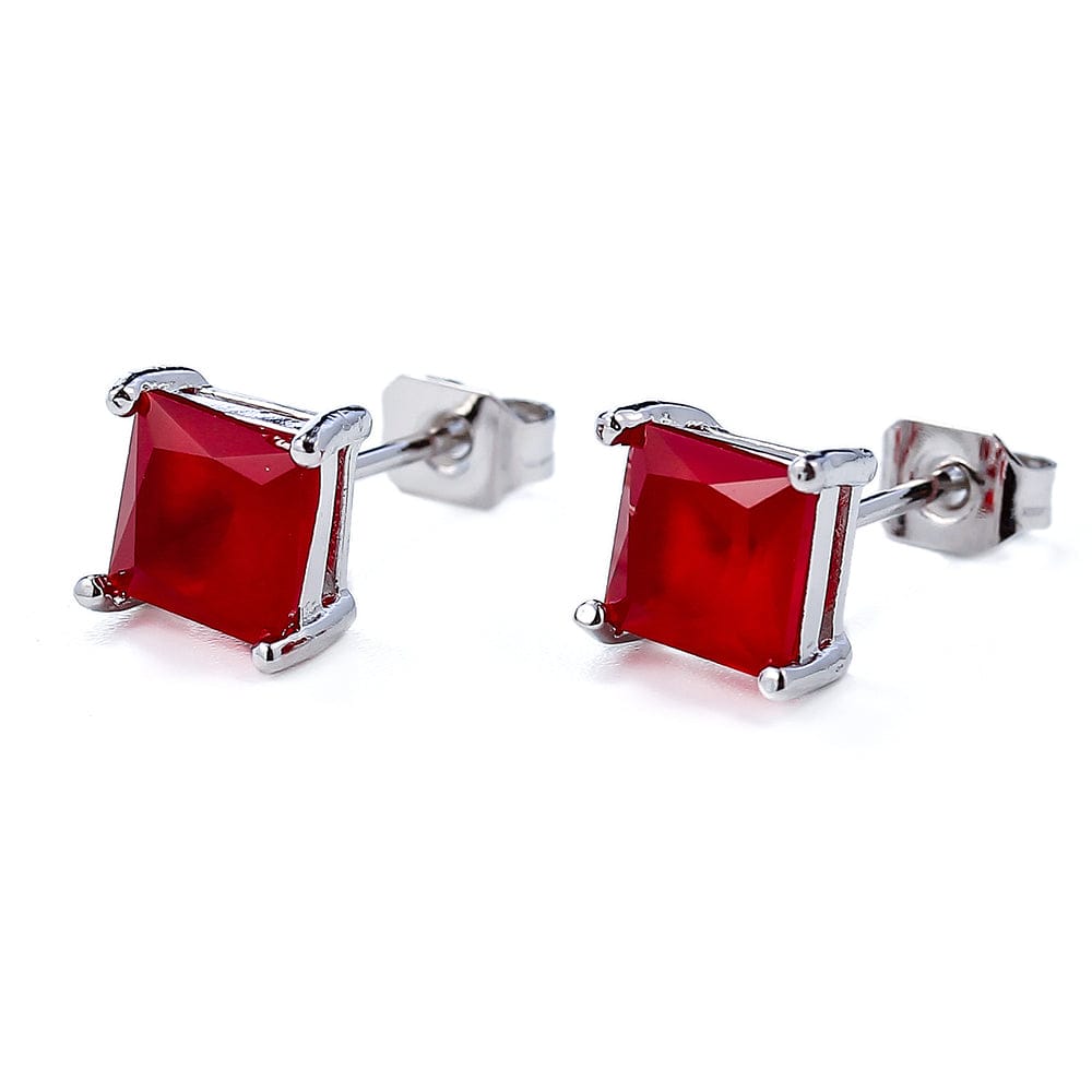 Brinco-Ponto de Luz Quadrado XYE101310 earring MIX Color 6*6mm