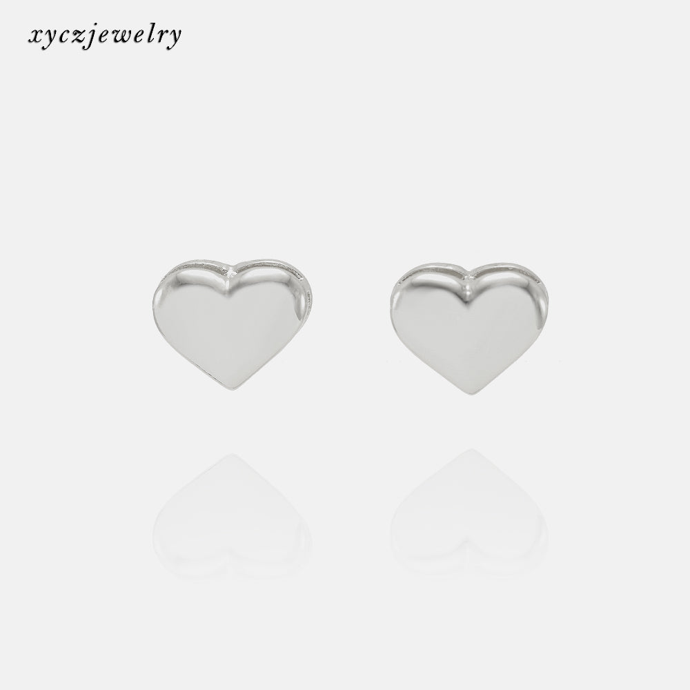 Brinco coração liso XYE103544 DIY earrings
