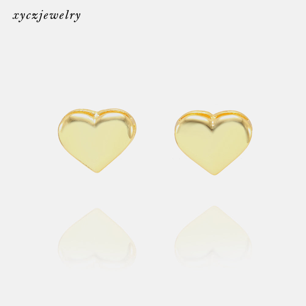 Brinco coração liso XYE103544 DIY earrings