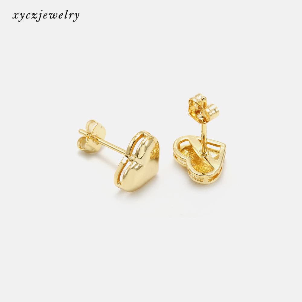 Brinco coração liso XYE103544 DIY earrings