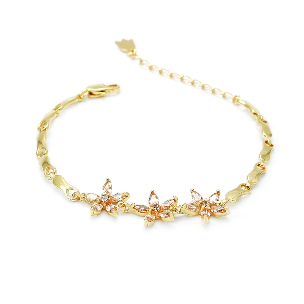 Pulseira Flor Triplo Luxo SL06 手链