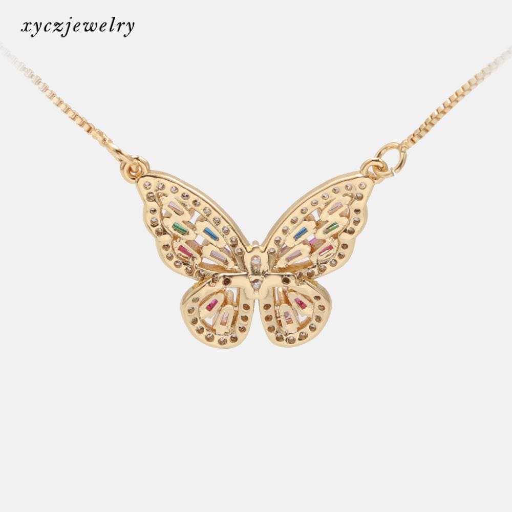 Colar borboleta pedras cravejadas XYN100560