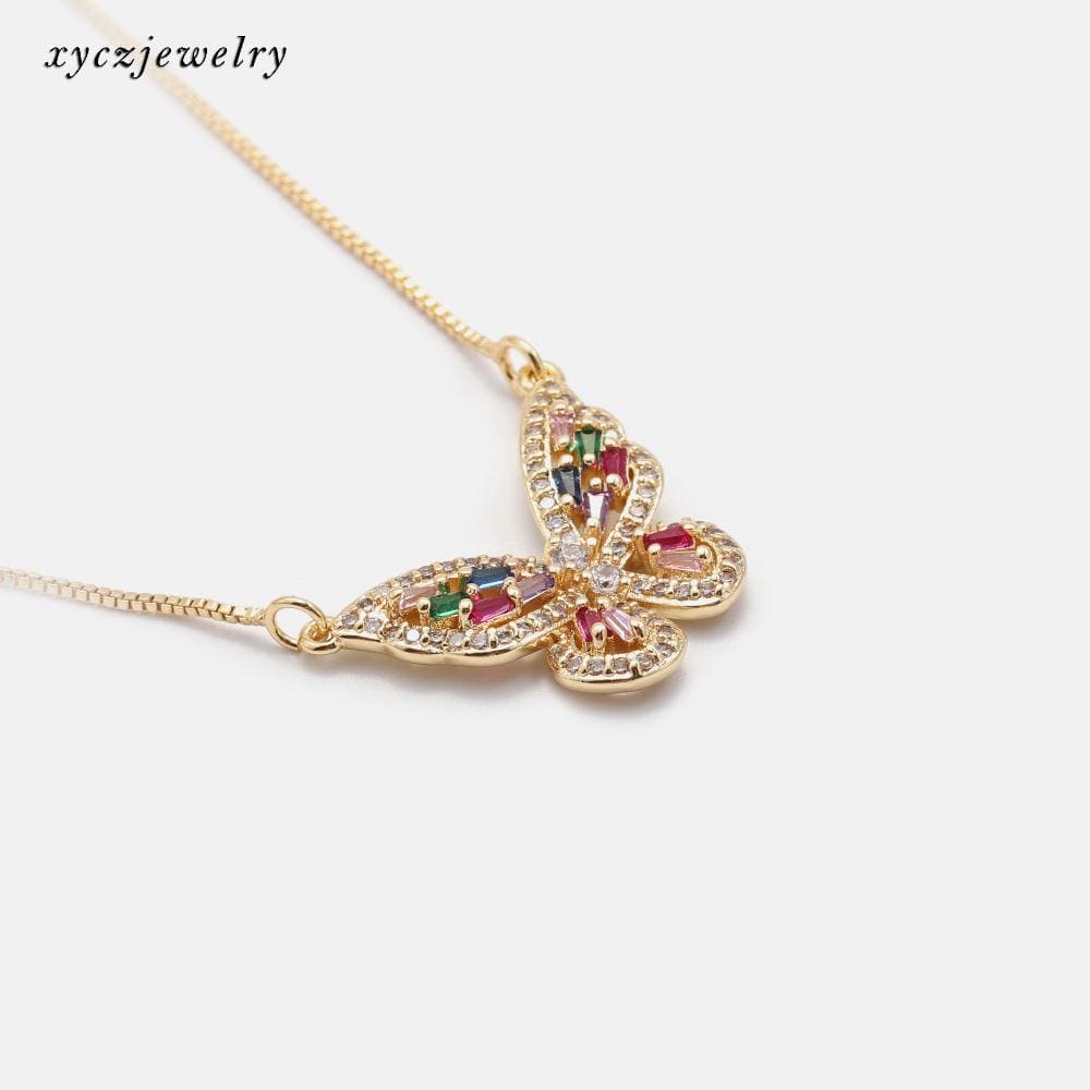 Colar borboleta pedras cravejadas XYN100560