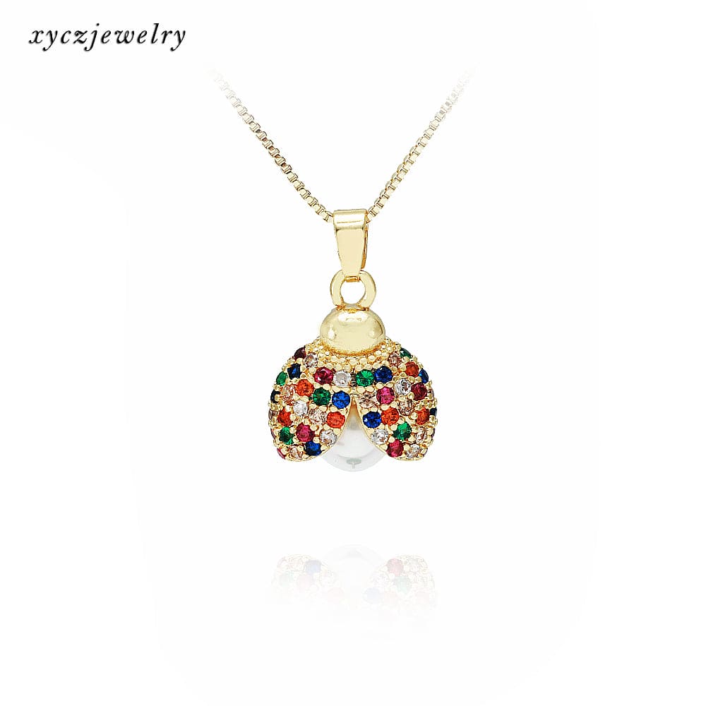 Colar pingente joaninha com pérola XYS101009 VENDIDO SEPARADAMENTE