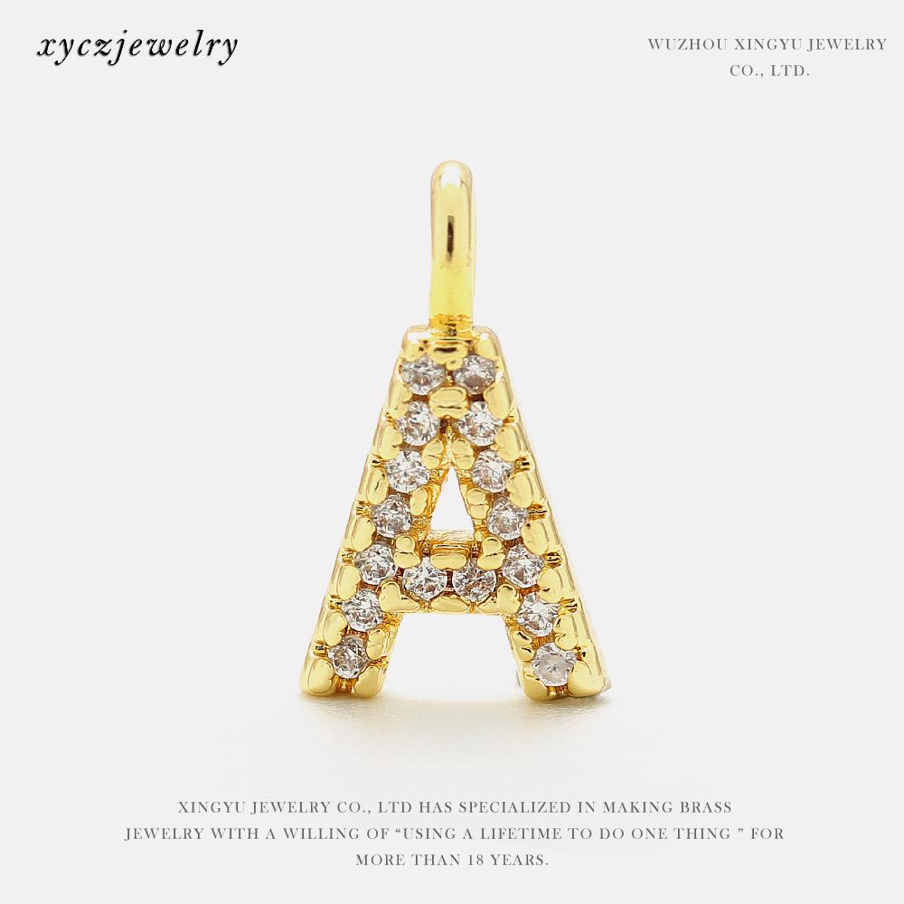 DIY Pingente 26 letra cravejada XYPJ100450 VENDIDO SEPARADAMENTE