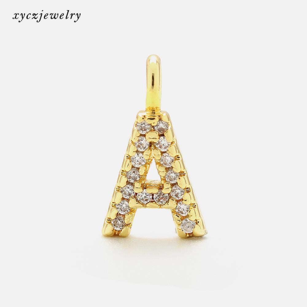 DIY Pingente 26 letra cravejada XYPJ100450 VENDIDO SEPARADAMENTE