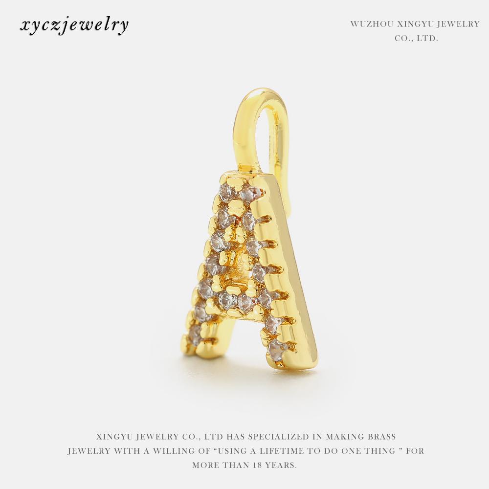 DIY Pingente 26 letra cravejada XYPJ100450 VENDIDO SEPARADAMENTE