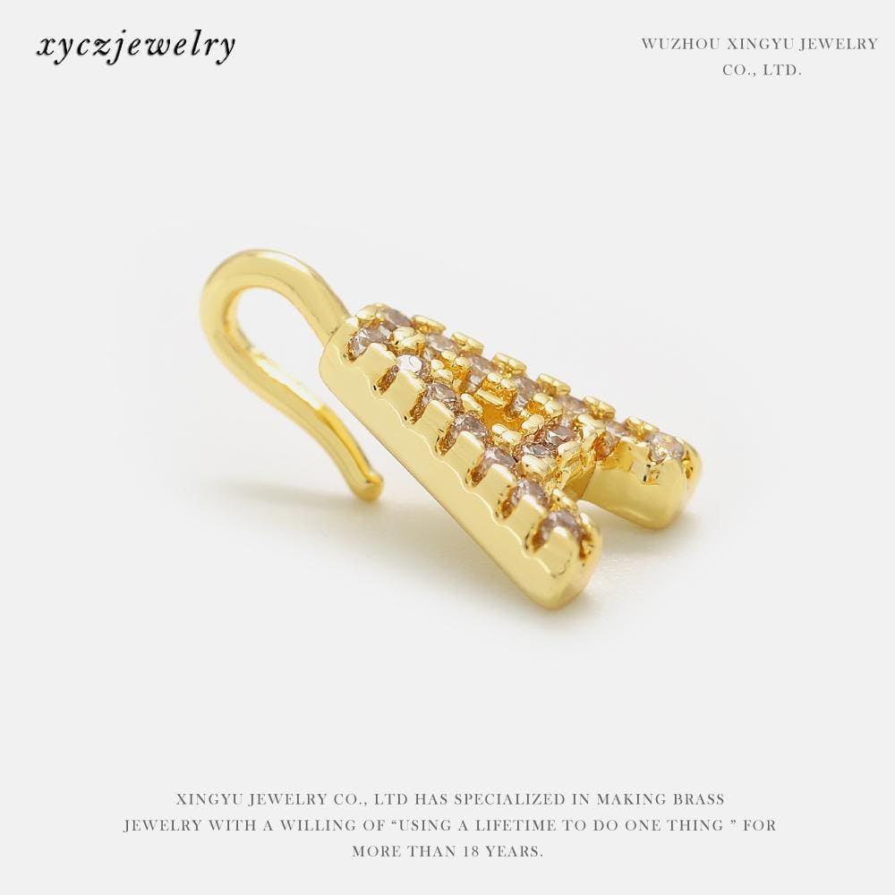 DIY Pingente 26 letra cravejada XYPJ100450 VENDIDO SEPARADAMENTE