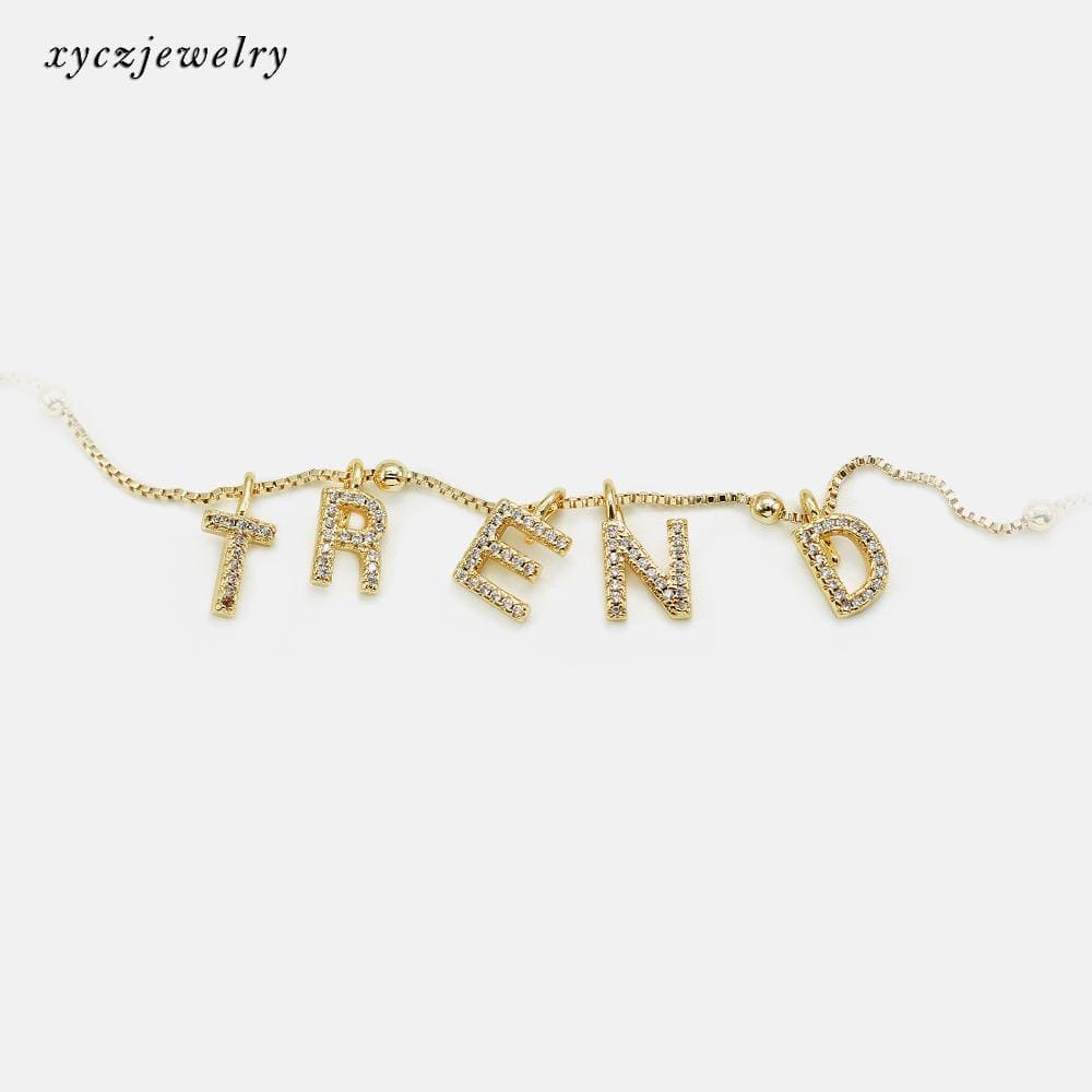 DIY Pingente 26 letra cravejada XYPJ100450 VENDIDO SEPARADAMENTE