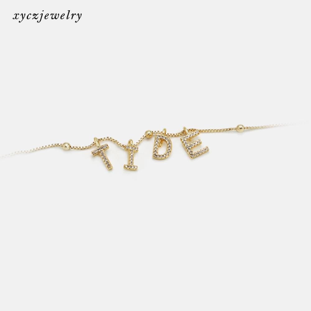 DIY Pingente 26 letra cravejada XYPJ100450 VENDIDO SEPARADAMENTE