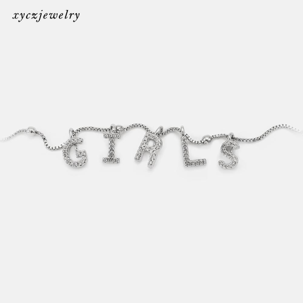 DIY Pingente 26 letra cravejada XYPJ100450 VENDIDO SEPARADAMENTE