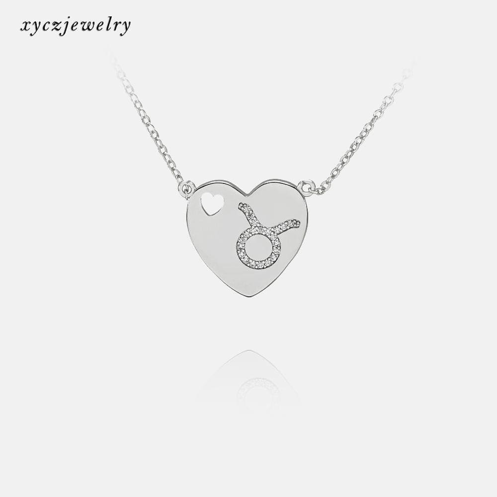 DESC-Colar coração com signo - Touro XYN100294 项链