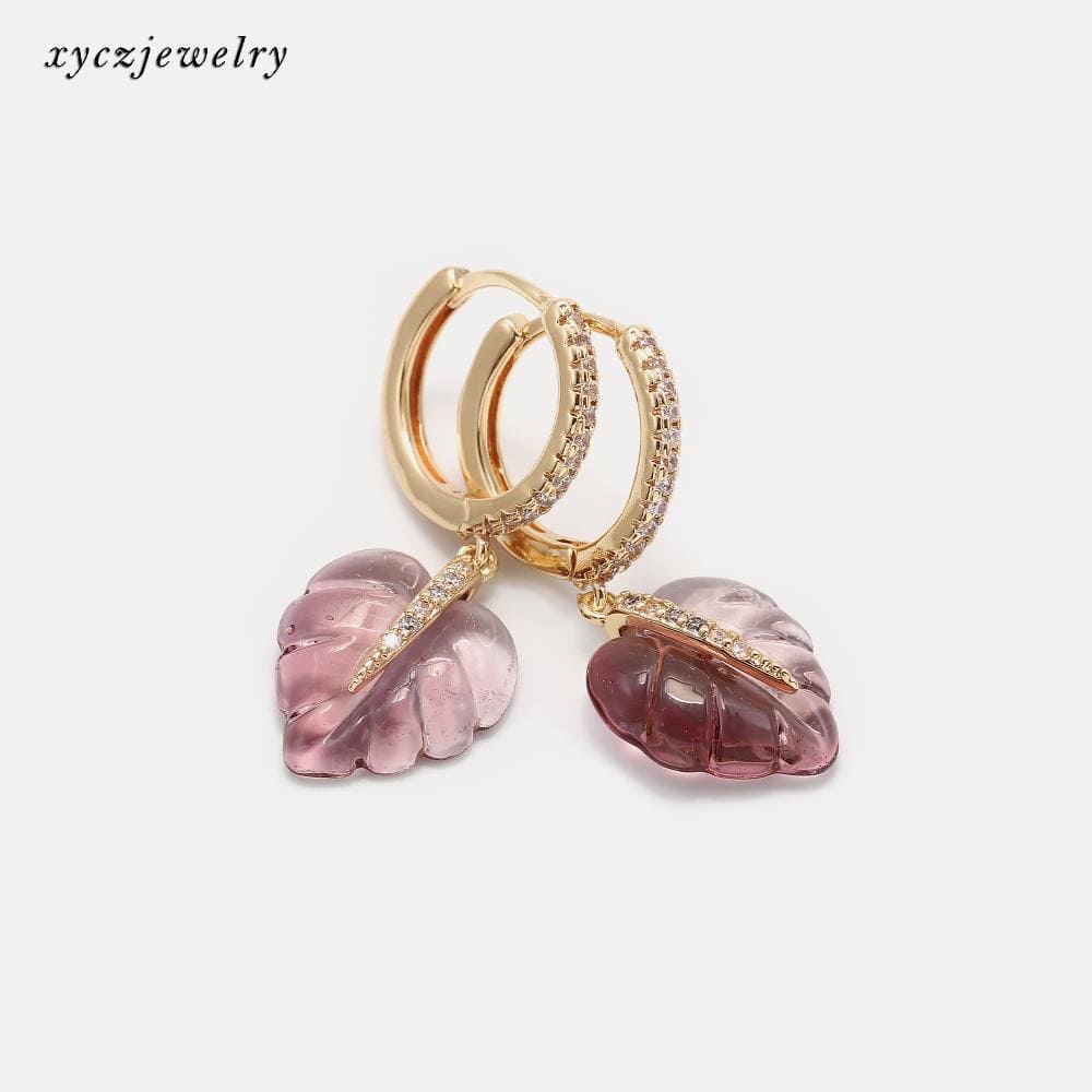 DESC Brinco Argolinha Folha XYE103495