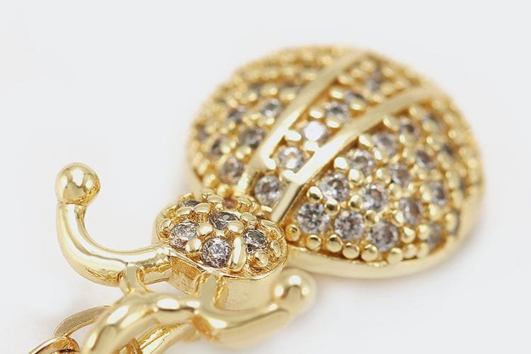 DIY Pingente joaninha cravejado XYE103498 VENDIDO SEPARADAMENTE