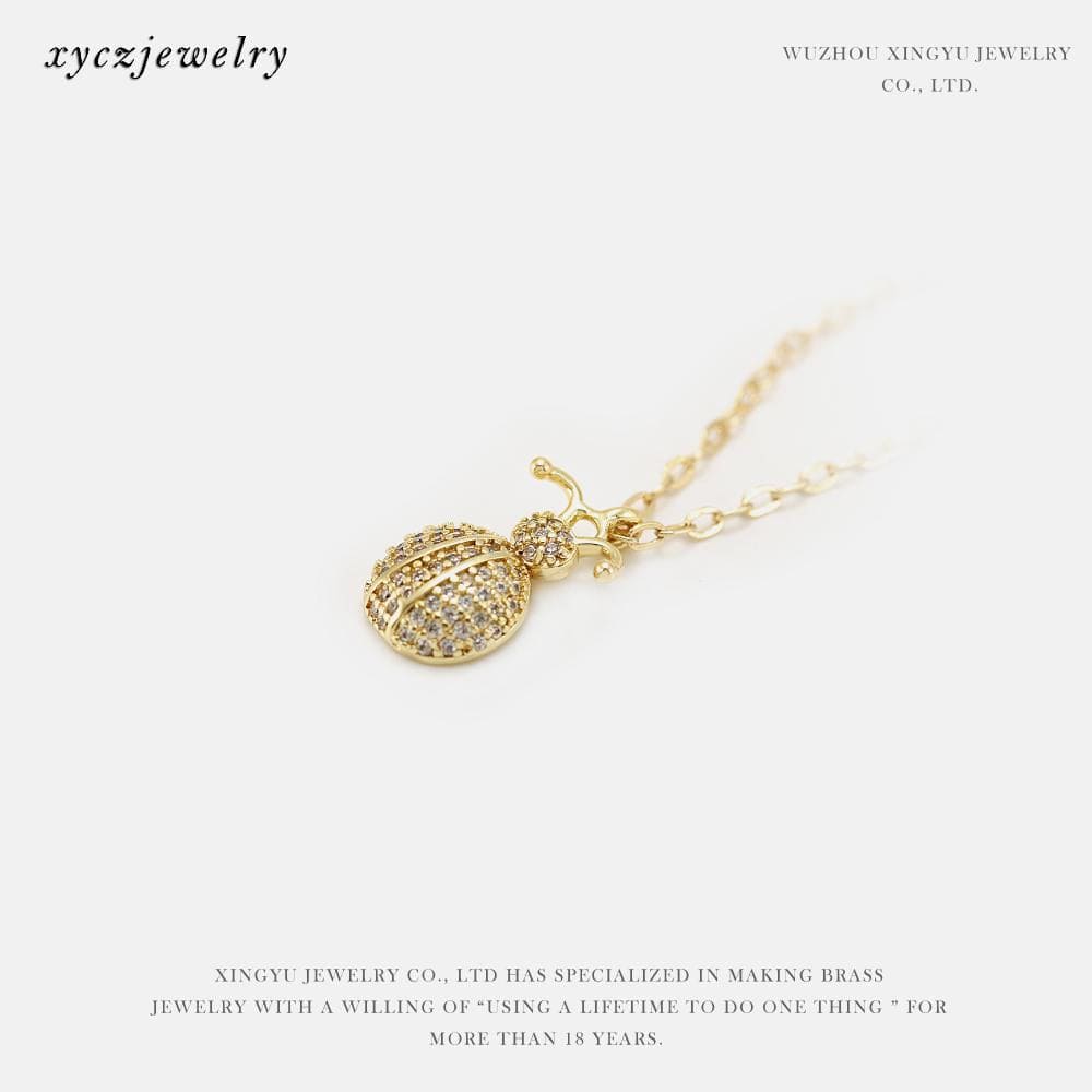 DIY Pingente joaninha cravejado XYE103498 VENDIDO SEPARADAMENTE