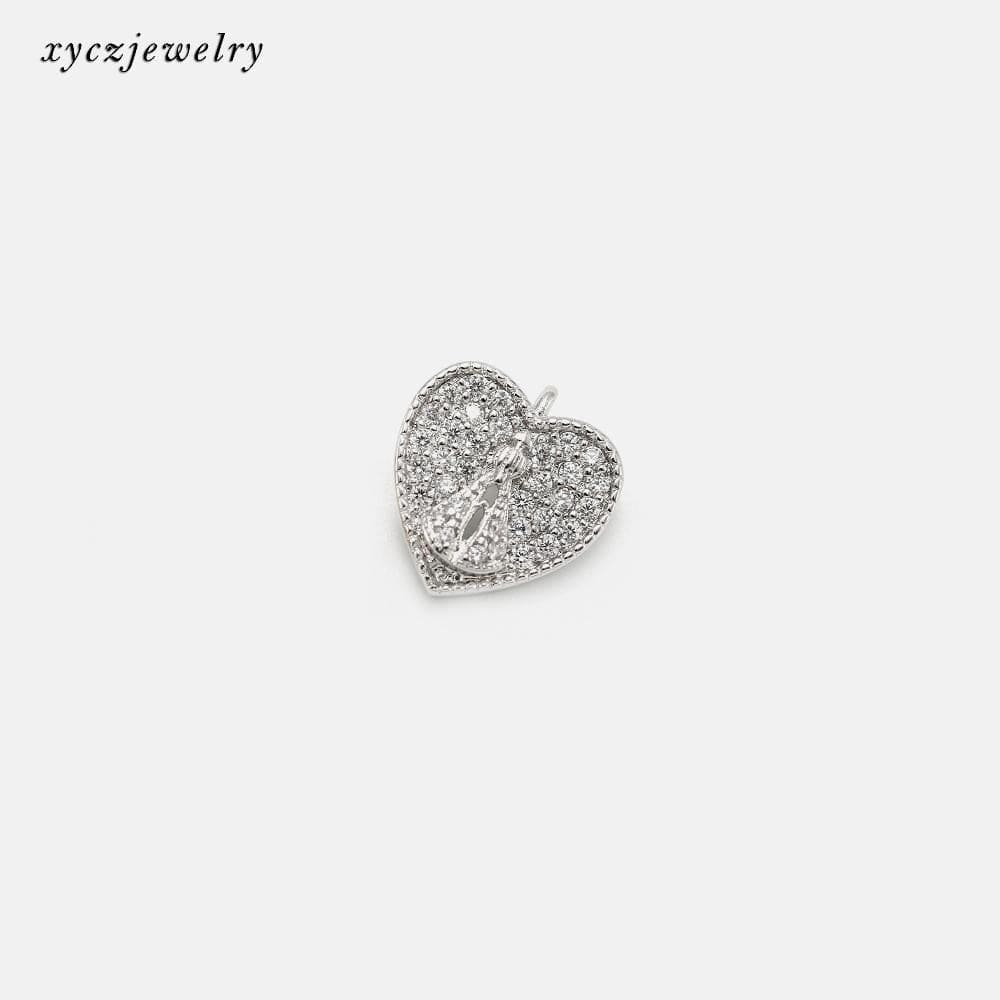 DIY Pingente de coração Nossa Senhora Aparecida cravejado XYP101682 VENDIDO SEPARADAMENTE