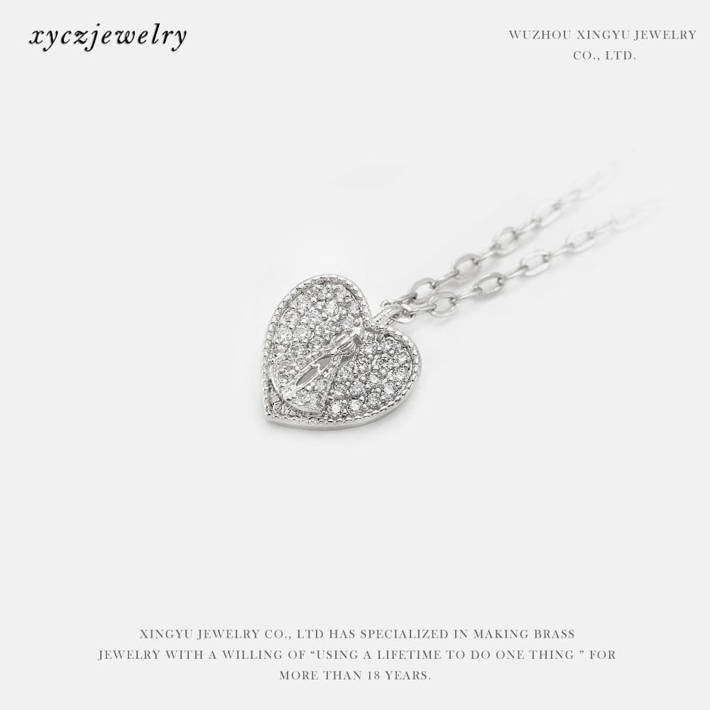 DIY Pingente de coração Nossa Senhora Aparecida cravejado XYP101682 VENDIDO SEPARADAMENTE